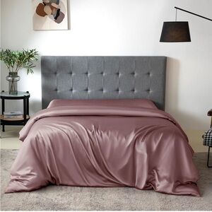 THX SILK 100% silk deep purple queen duvet cover - like new